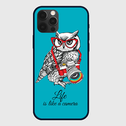 Чехол iPhone 12 Pro Жизнь подобна камере / 3D-Черный – фото 1