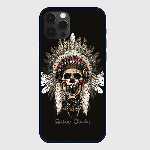 Чехол iPhone 12 Pro Cherokee Indian / 3D-Черный – фото 1
