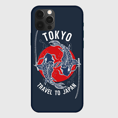 Чехол iPhone 12 Pro Токио путешествие в Японию / 3D-Черный – фото 1