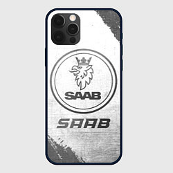 Чехол для iPhone 12 Pro Saab - white gradient, цвет: 3D-черный