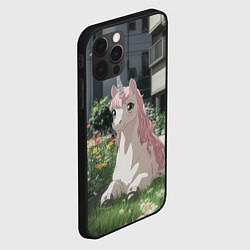 Чехол для iPhone 12 Pro Единорог в городе, цвет: 3D-черный — фото 2