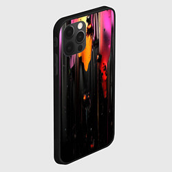 Чехол для iPhone 12 Pro Разноцветная рельефная краска текстура, цвет: 3D-черный — фото 2