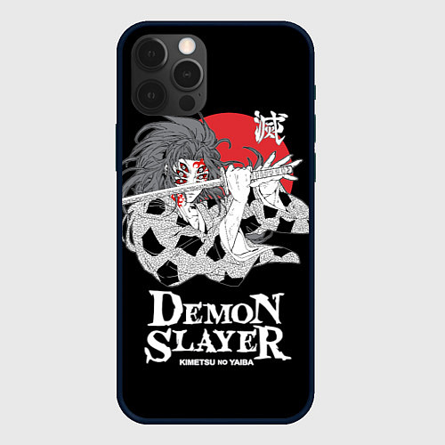 Чехол iPhone 12 Pro Кокушибо Тсугикуни демон / 3D-Черный – фото 1