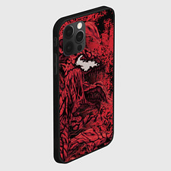 Чехол для iPhone 12 Pro Красный веном текстура Карнажа, цвет: 3D-черный — фото 2