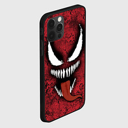 Чехол для iPhone 12 Pro Веном красный и черный симбиот, цвет: 3D-черный — фото 2