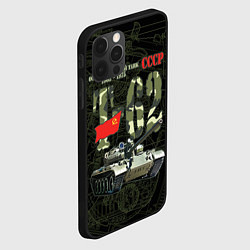 Чехол для iPhone 12 Pro Танк Т-62 советский средний танк, цвет: 3D-черный — фото 2