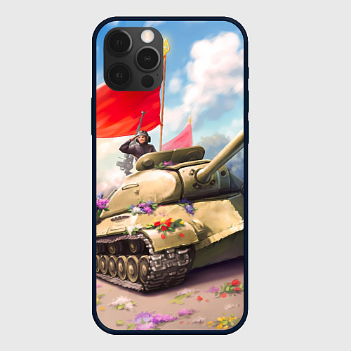 Чехол iPhone 12 Pro Русский танк / 3D-Черный – фото 1