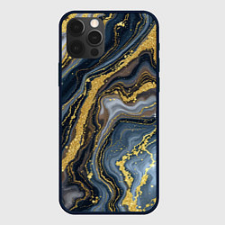 Чехол iPhone 12 Pro Золотые диагонали