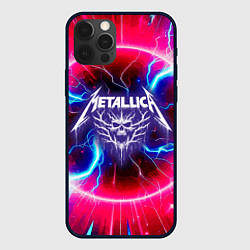 Чехол iPhone 12 Pro Metallica - neon glow