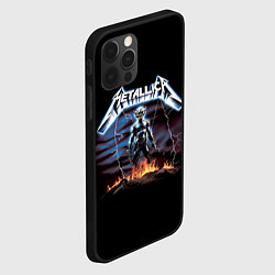 Чехол для iPhone 12 Pro Metallica - neon fantasy, цвет: 3D-черный — фото 2