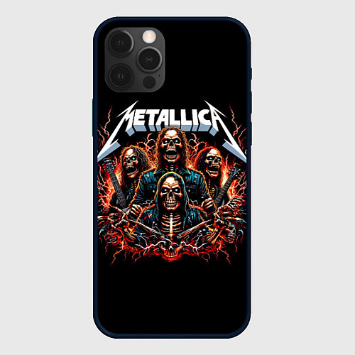 Чехол iPhone 12 Pro Metallica forever - thrash metal / 3D-Черный – фото 1