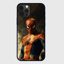 Чехол iPhone 12 Pro Человек-паук портрет