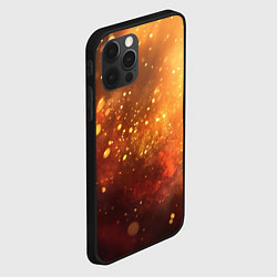 Чехол для iPhone 12 Pro Золотая блестящая текстура, цвет: 3D-черный — фото 2