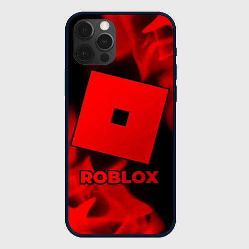 Чехол iPhone 12 Pro Roblox - red gradient / 3D-Черный – фото 1