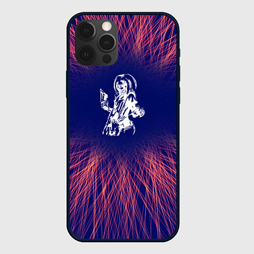 Чехол iPhone 12 Pro Iron Maiden red energy / 3D-Черный – фото 1