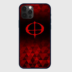 Чехол для iPhone 12 Pro Ozzy Osbourne red poly, цвет: 3D-черный
