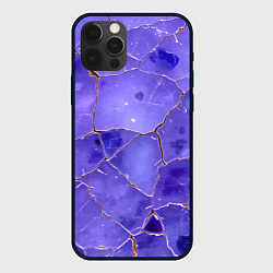 Чехол для iPhone 12 Pro Срез аметиста, цвет: 3D-черный