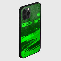 Чехол для iPhone 12 Pro Green Day - green gradient посередине, цвет: 3D-черный — фото 2