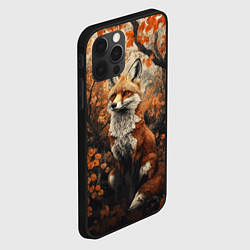 Чехол для iPhone 12 Pro Лис в лесной чаще, цвет: 3D-черный — фото 2