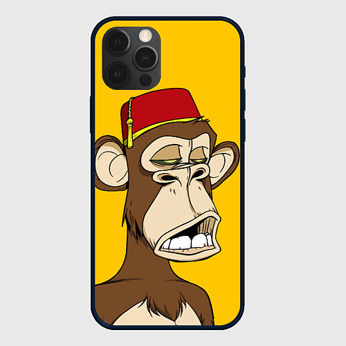 Чехол iPhone 12 Pro NFT ape monkey / 3D-Черный – фото 1