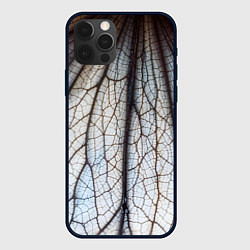 Чехол для iPhone 12 Pro Прожилки растения, цвет: 3D-черный
