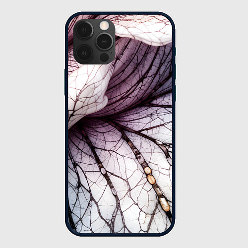 Чехол iPhone 12 Pro Раскрытый цветок / 3D-Черный – фото 1