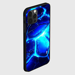 Чехол для iPhone 12 Pro Синие плиты лед, цвет: 3D-черный — фото 2