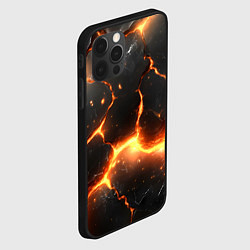 Чехол для iPhone 12 Pro Лава и разлом плит, цвет: 3D-черный — фото 2