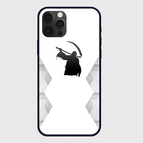 Чехол iPhone 12 Pro Children of Bodom white poly / 3D-Черный – фото 1