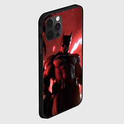 Чехол для iPhone 12 Pro Бэтмен красный ночной город, цвет: 3D-черный — фото 2
