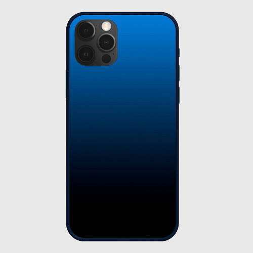 Чехол iPhone 12 Pro Blue gradient / 3D-Черный – фото 1
