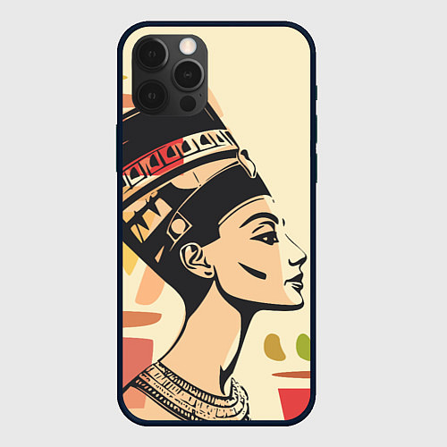 Чехол iPhone 12 Pro Нефертити / 3D-Черный – фото 1