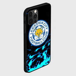 Чехол для iPhone 12 Pro ФК Лестер Сити голубые краски, цвет: 3D-черный — фото 2