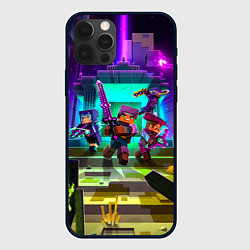 Чехол для iPhone 12 Pro Майнкрафт - воины вышли из портала, цвет: 3D-черный