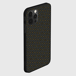 Чехол для iPhone 12 Pro Ромбы на сером, цвет: 3D-черный — фото 2