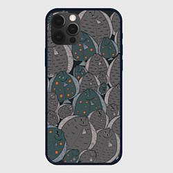 Чехол для iPhone 12 Pro Камбала паттерн, цвет: 3D-черный