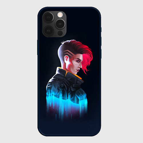 Чехол iPhone 12 Pro Cyberpunk 2077 / 3D-Черный – фото 1