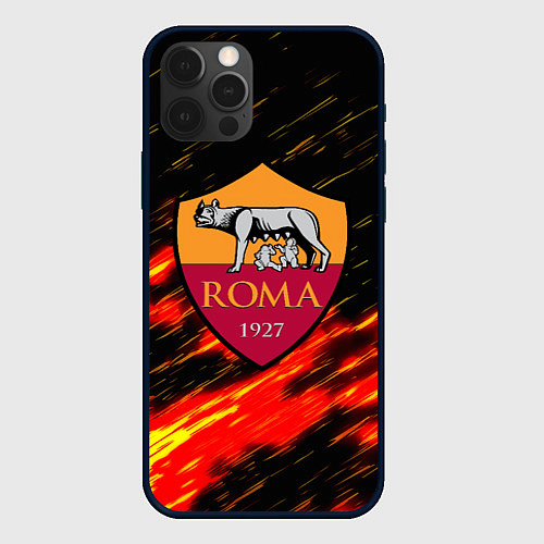 Чехол iPhone 12 Pro Romo огненные штрихи / 3D-Черный – фото 1