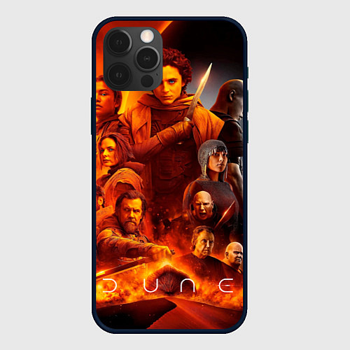 Чехол iPhone 12 Pro Главные герои Dune part two / 3D-Черный – фото 1