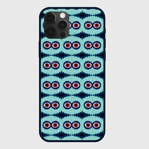 Чехол iPhone 12 Pro Глаза монстриков / 3D-Черный – фото 1