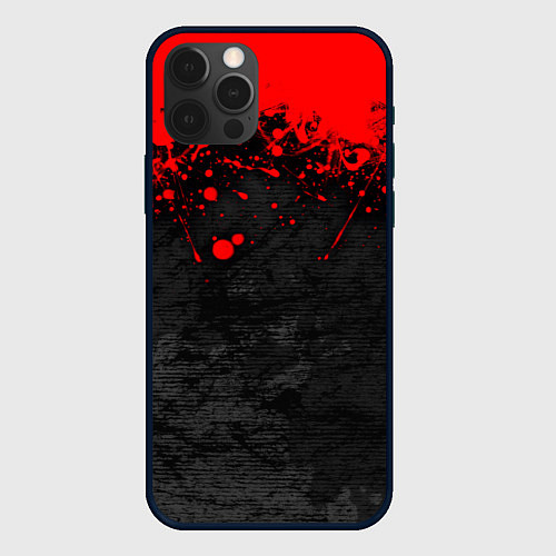 Чехол iPhone 12 Pro Брызги краски / 3D-Черный – фото 1