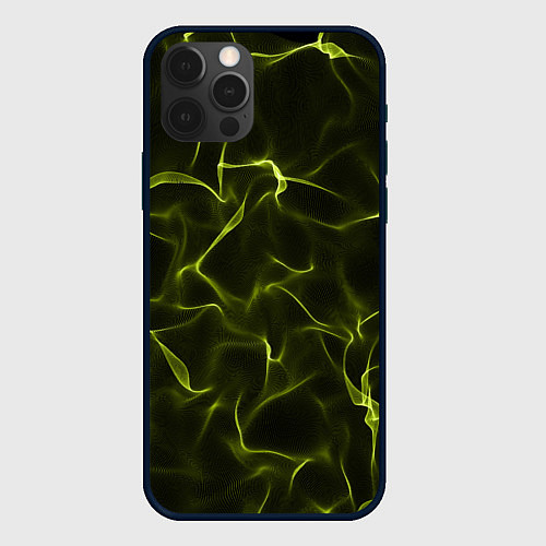 Чехол iPhone 12 Pro Неоновый фон / 3D-Черный – фото 1