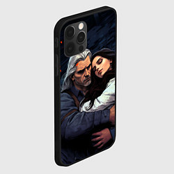 Чехол для iPhone 12 Pro Йеннифэр и Геральт, цвет: 3D-черный — фото 2