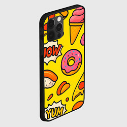 Чехол для iPhone 12 Pro Комикс про еду, цвет: 3D-черный — фото 2