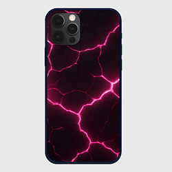 Чехол iPhone 12 Pro Розовый свет из разлома плит