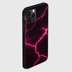 Чехол для iPhone 12 Pro Розовый свет из разлома плит, цвет: 3D-черный — фото 2