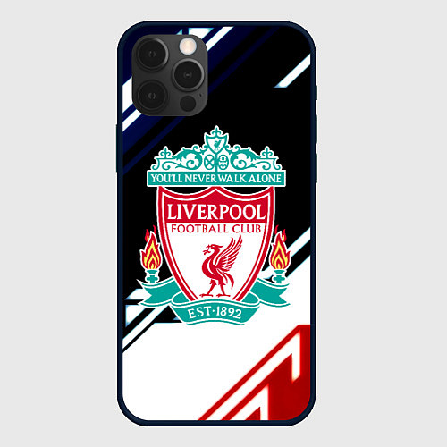 Чехол iPhone 12 Pro Liverpool geometry sport / 3D-Черный – фото 1