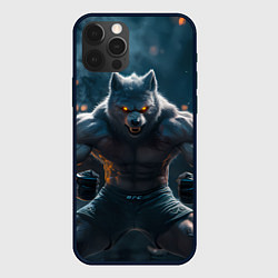 Чехол iPhone 12 Pro Агрессивный волк боец