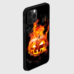 Чехол для iPhone 12 Pro Горящая тыква джек, цвет: 3D-черный — фото 2