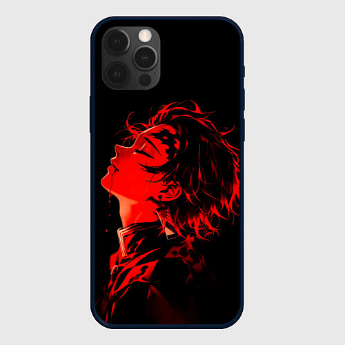 Чехол iPhone 12 Pro Клинок, рассекающий демонов Танддиро / 3D-Черный – фото 1